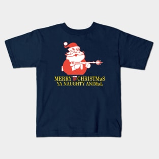 Merry Christmas, Ya Naughty Animal Kids T-Shirt